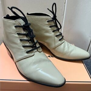 Nina Ecru Patent leather Footwear